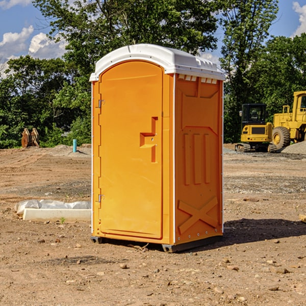 how often are the portable restrooms cleaned and serviced during a rental period in Vandalia MT